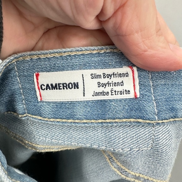 TRUE RELIGION Speckled Hen woman mid rise slim boyfriend cotton denim jean 30 - Picture 12 of 15